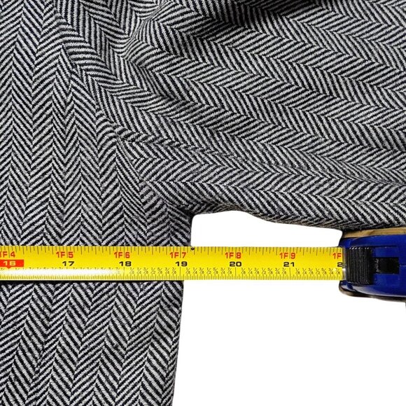 Banana Republic Women’s 10 Wool Blend Herringbone Grey Full Zip Lined Jacket - Picture 12 of 12